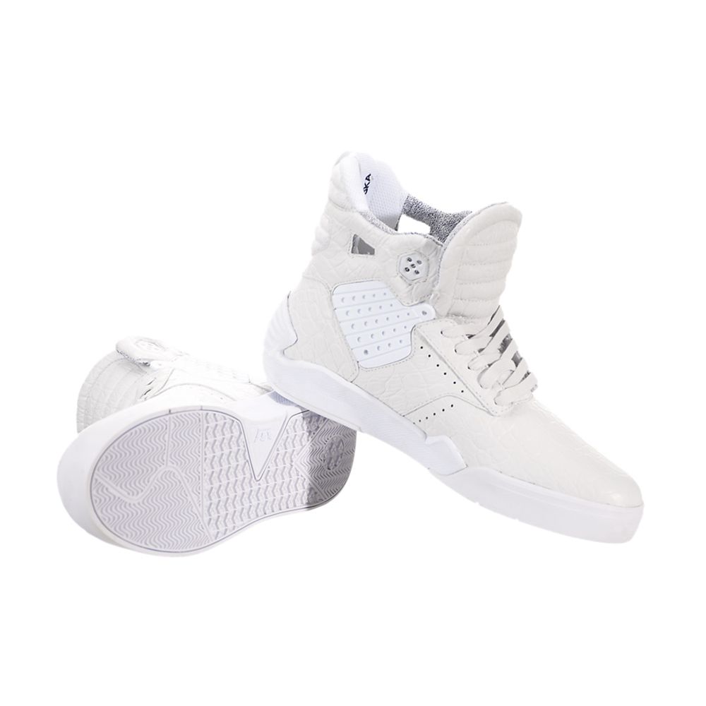 Baskets Montantes Supra SkyTop IV Blanche White/White-White Homme | ULC-84783895